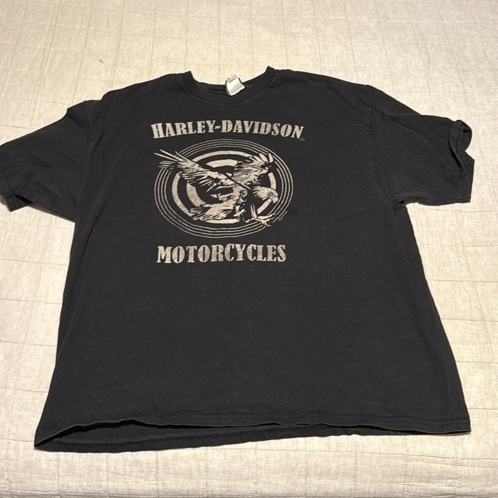 Harley-Davidson Black and Cream Logo Tee
